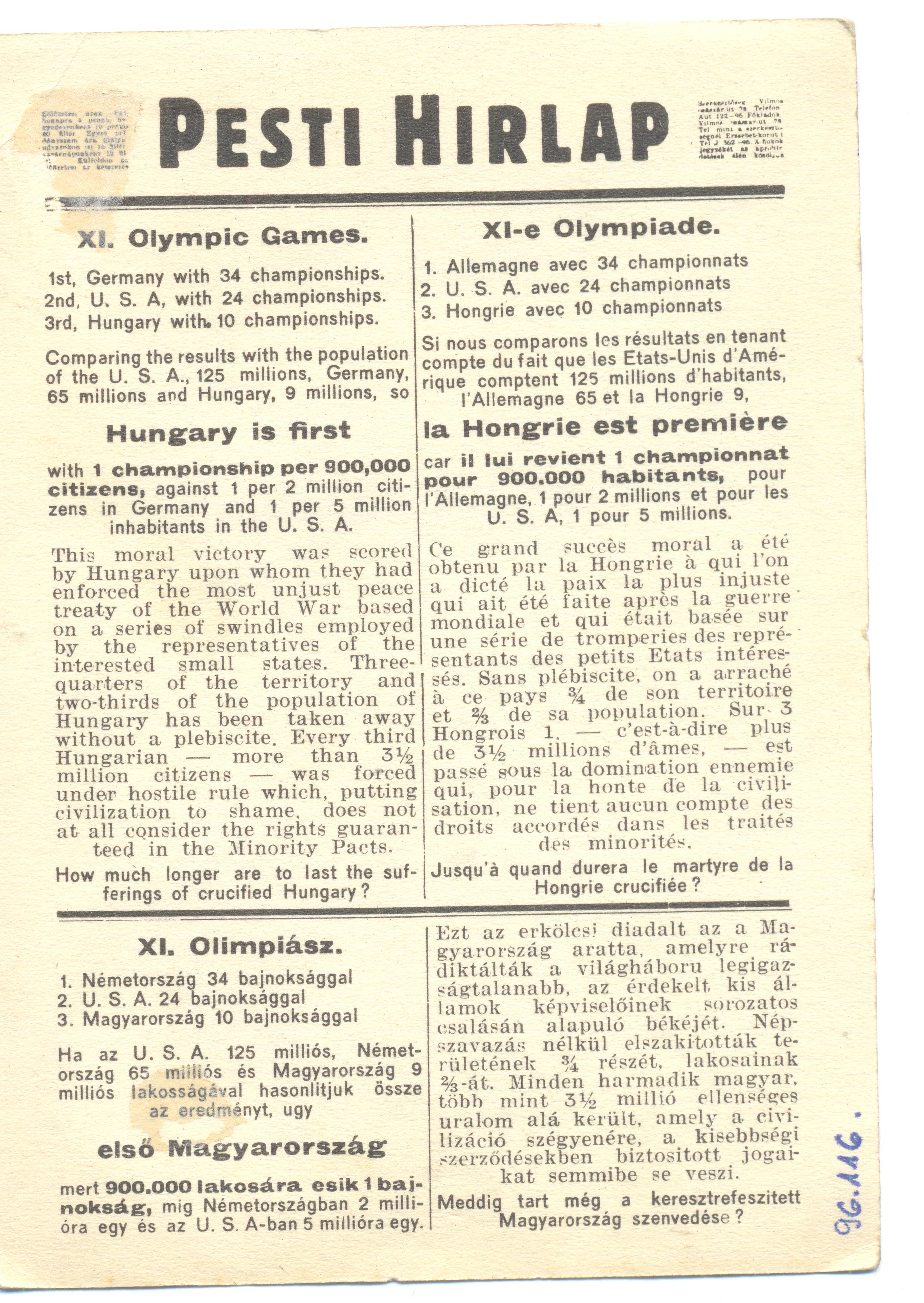 Magyarok a berlini olimpián Magyarok a berlini olimpián