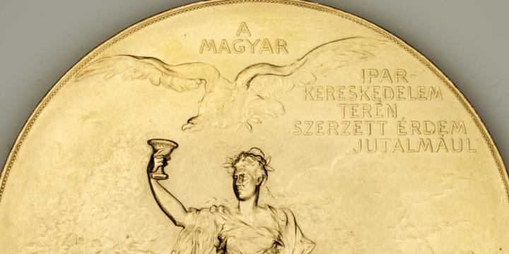 A Bláthy Ottó Titusznak adományozott Wahrmann-díjérem, 1909 