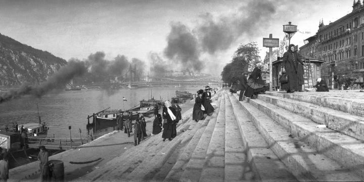 Pesti Dunapart, Balogh Rudolf felvétele, Budapest, 1910-es évek 