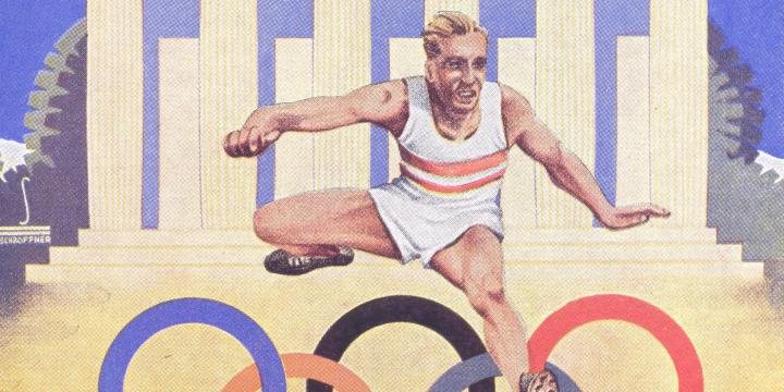 Képeslap a berlini olimpiáról.