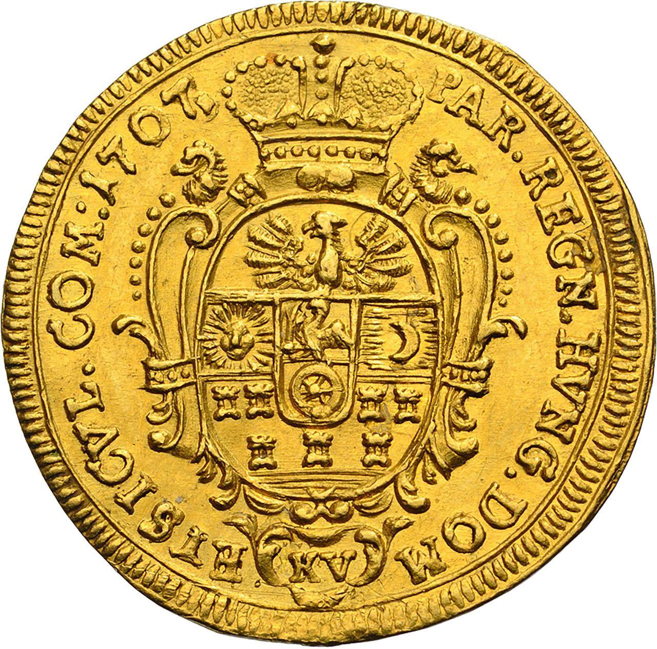 II. Rákóczi Ferenc (1703–1711) dukát, 1707 