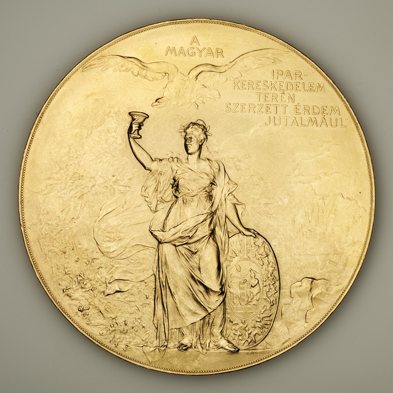 A Bláthy Ottó Titusznak adományozott Wahrmann-díjérem, 1909 