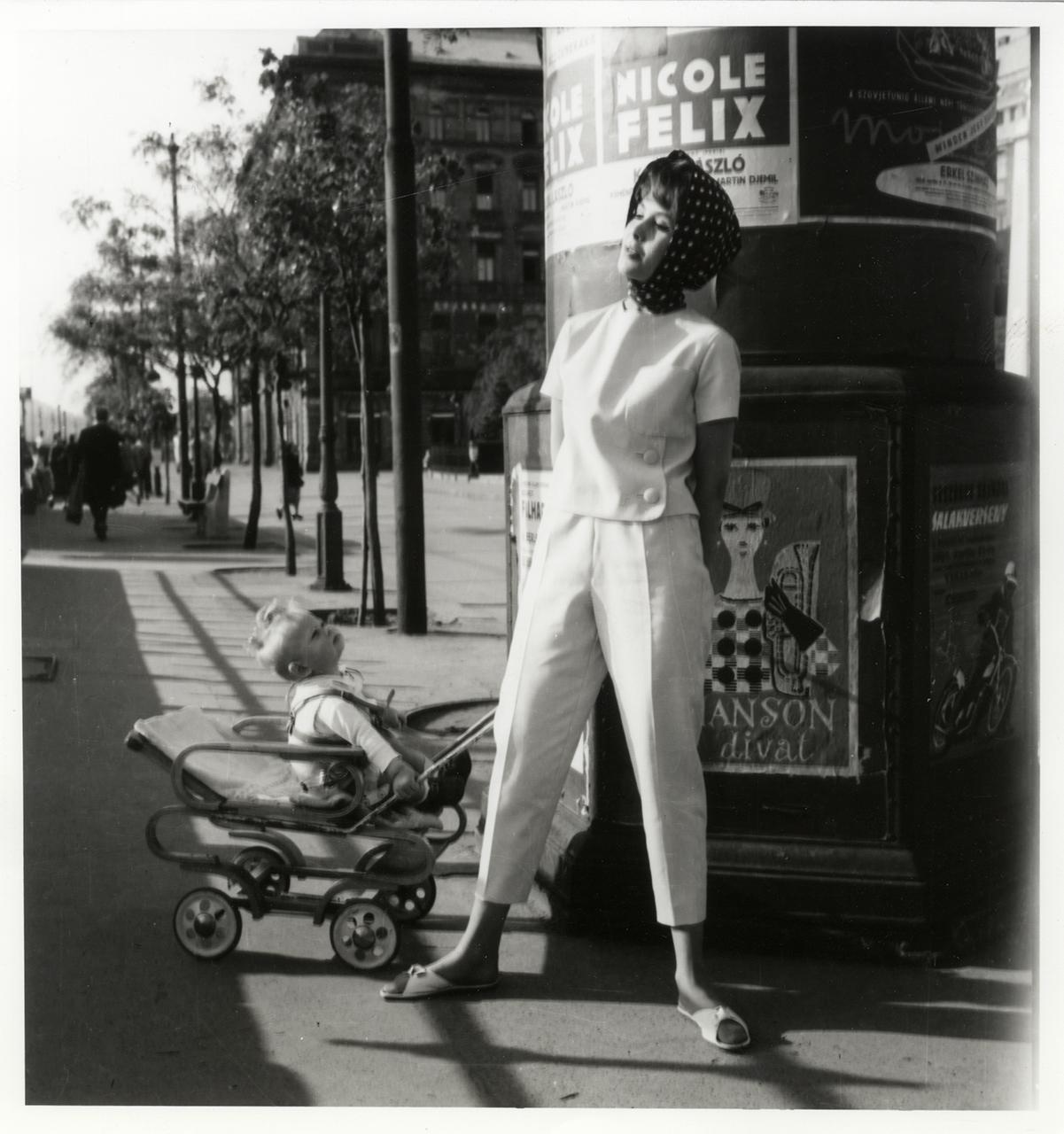 Divatfotózás, Budapest, 1962, Ács Irén felvétele 