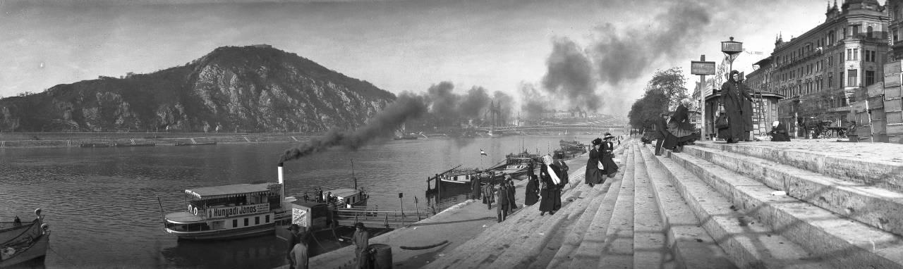 Pesti Dunapart, Balogh Rudolf felvétele, Budapest, 1910-es évek 