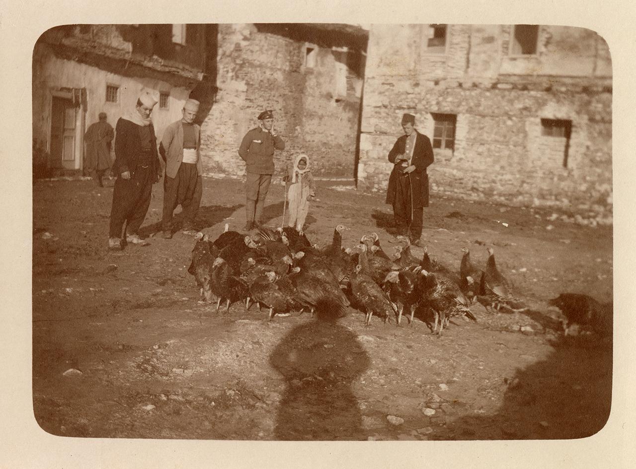 Pulykakereskedő, Balázs István felvétele, Durrës (Durazzo), 1917 