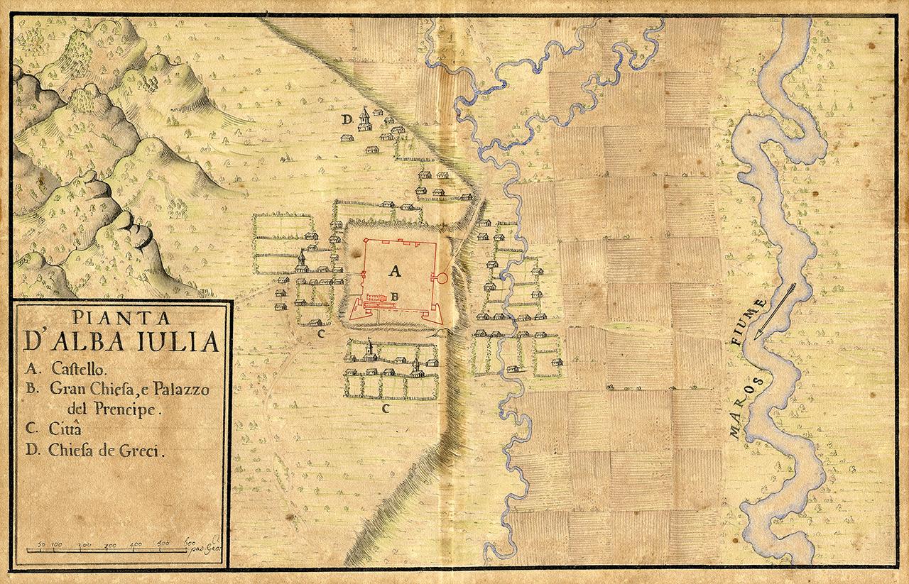 Gyulafehérvár és környékének térképrajza, 1687