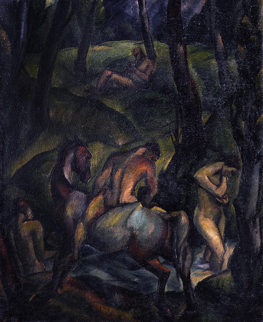 Lovas az erdőben, 1922