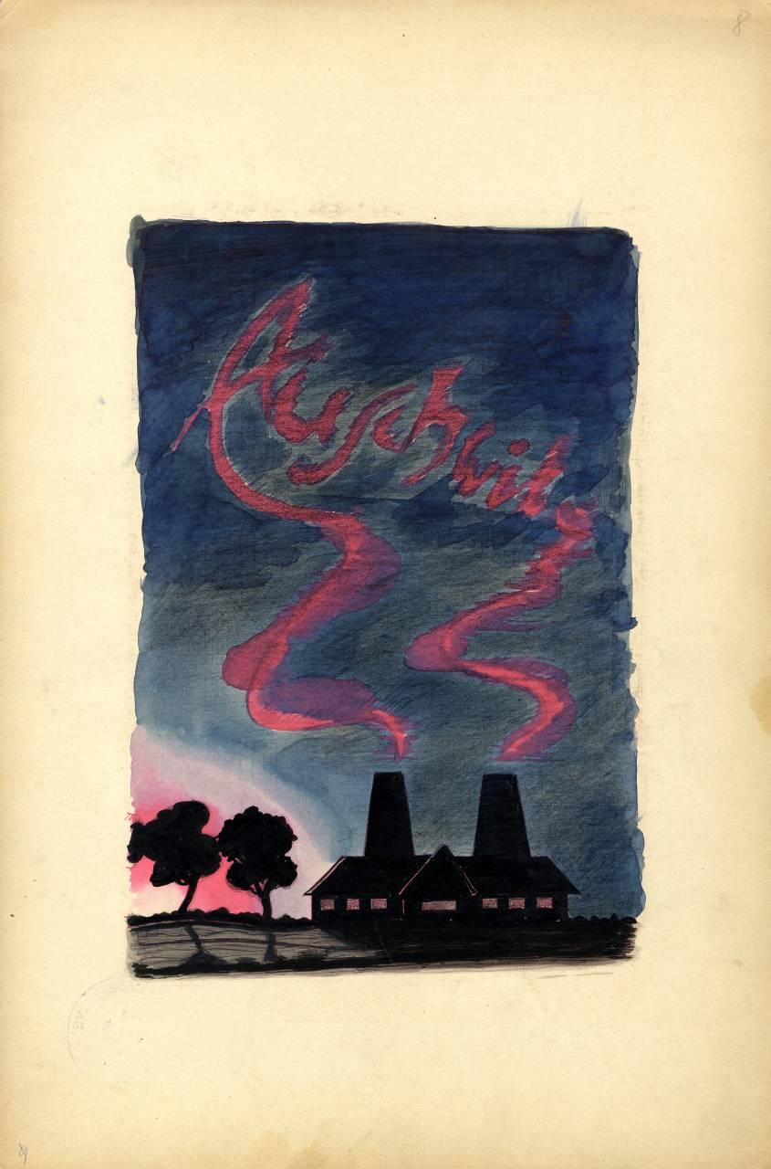 Auschwitz. A dörnhaui lágerben készült In Hoc Signo című rajzsorozatból, 1945