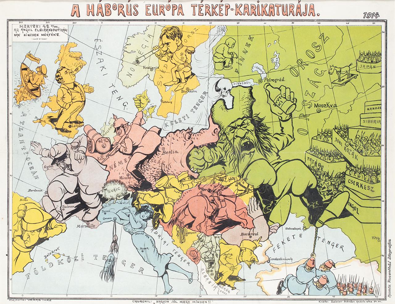 1914-es karikatúratérkép 