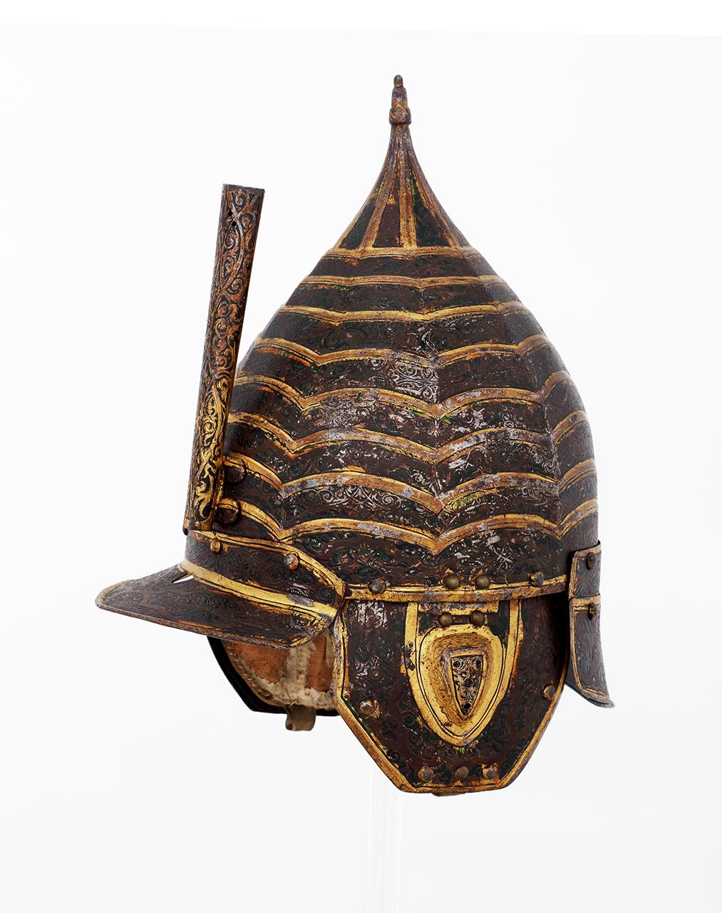 Huszártornasisak a 16. század közepéről. 