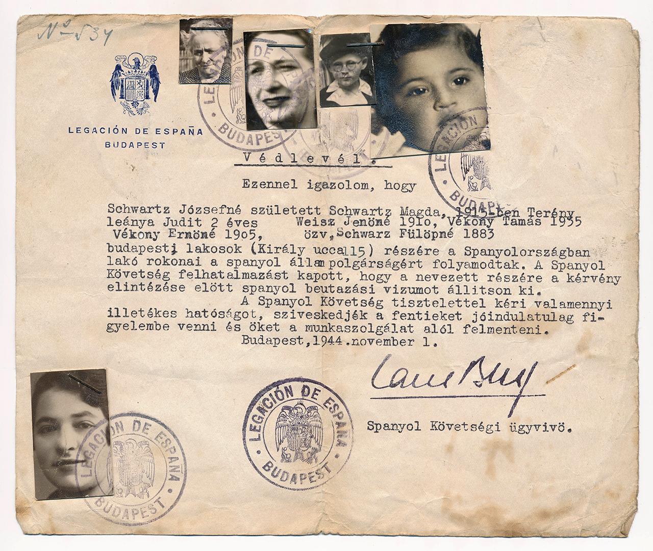 Védlevél a vészkorszakból. Budapest, 1944 