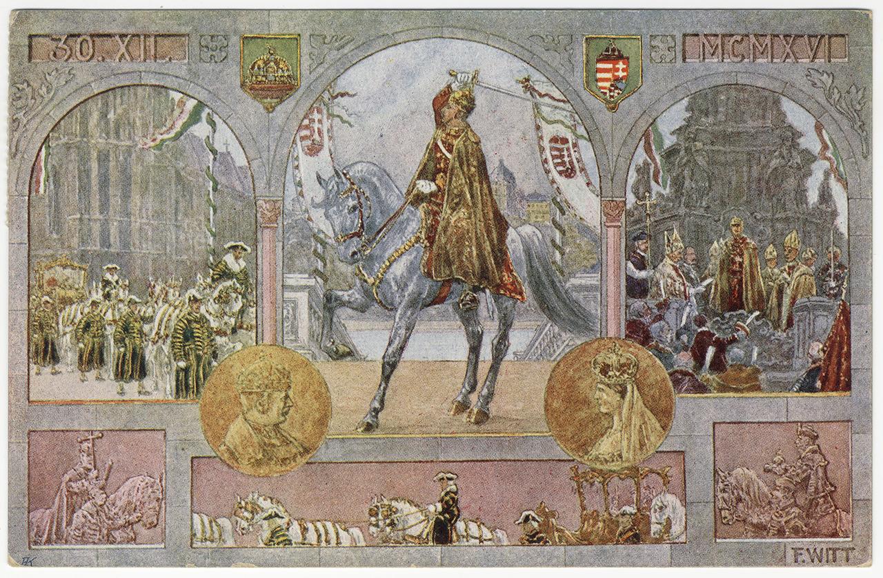 Kőnyomatos emlékképek az utolsó magyar király, IV. Károly 1916. XII. 16-i koronázásáról 