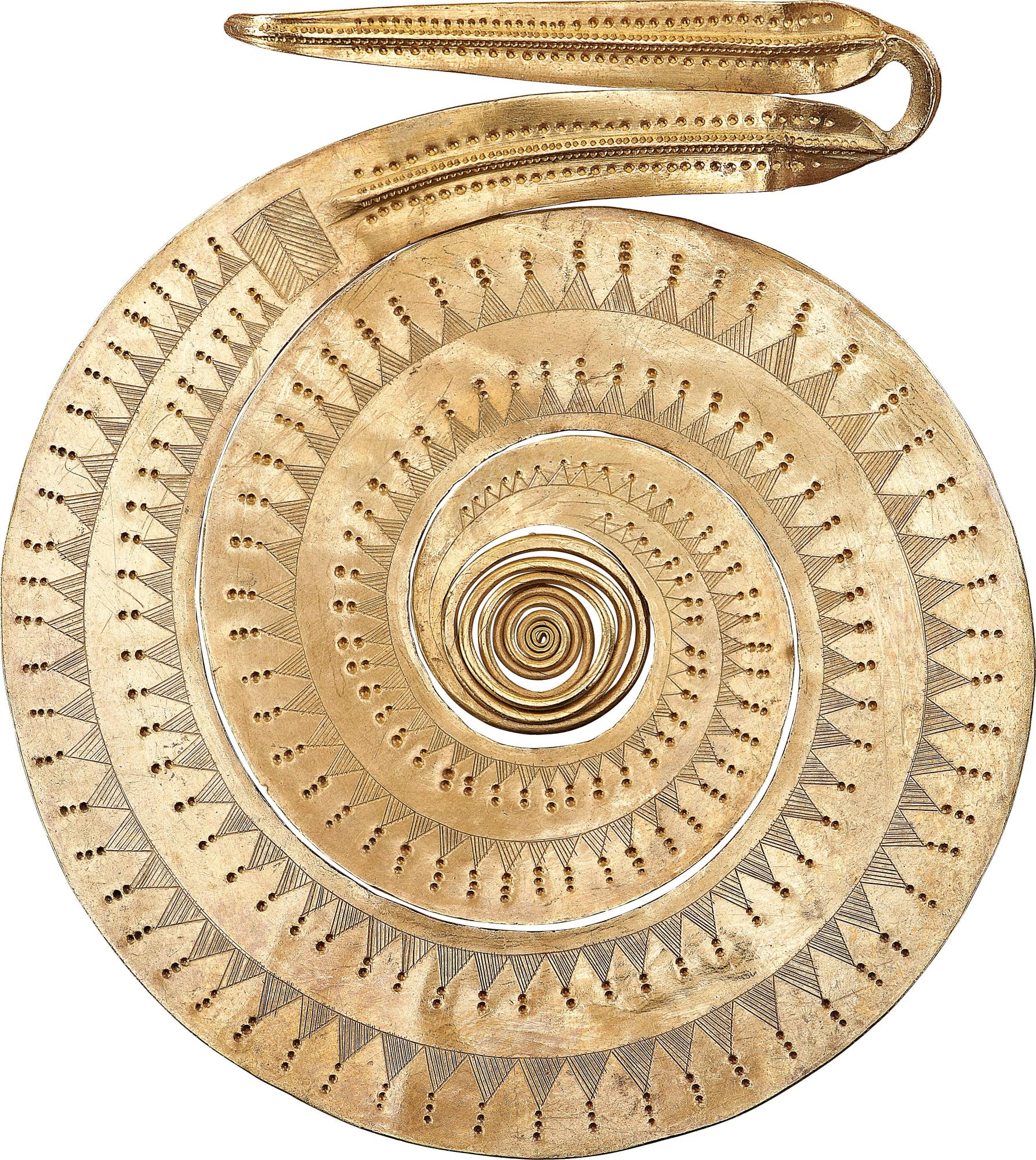 Tört aranyspirál csüngő a szarvaszói aranykincsből 