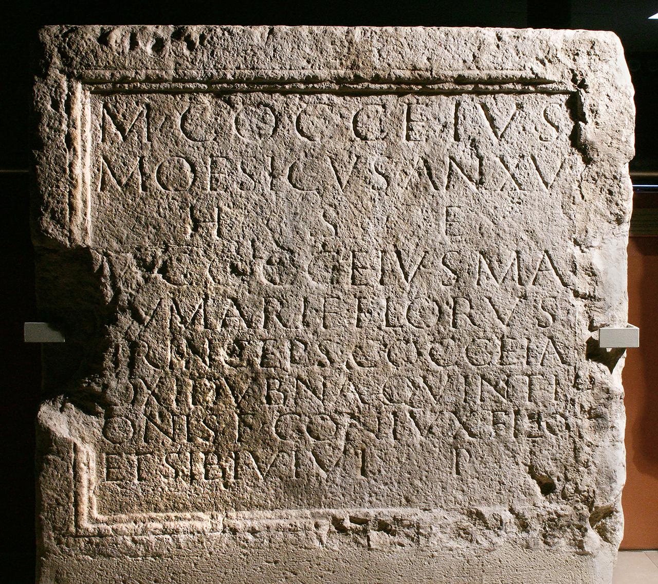 Sírépítmény felirata (Lapidarium Nr. 11.) 