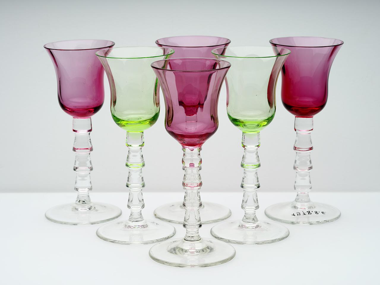 Vázsonyi Vilmos likőrös készlete, osztrák, 20. század eleje 