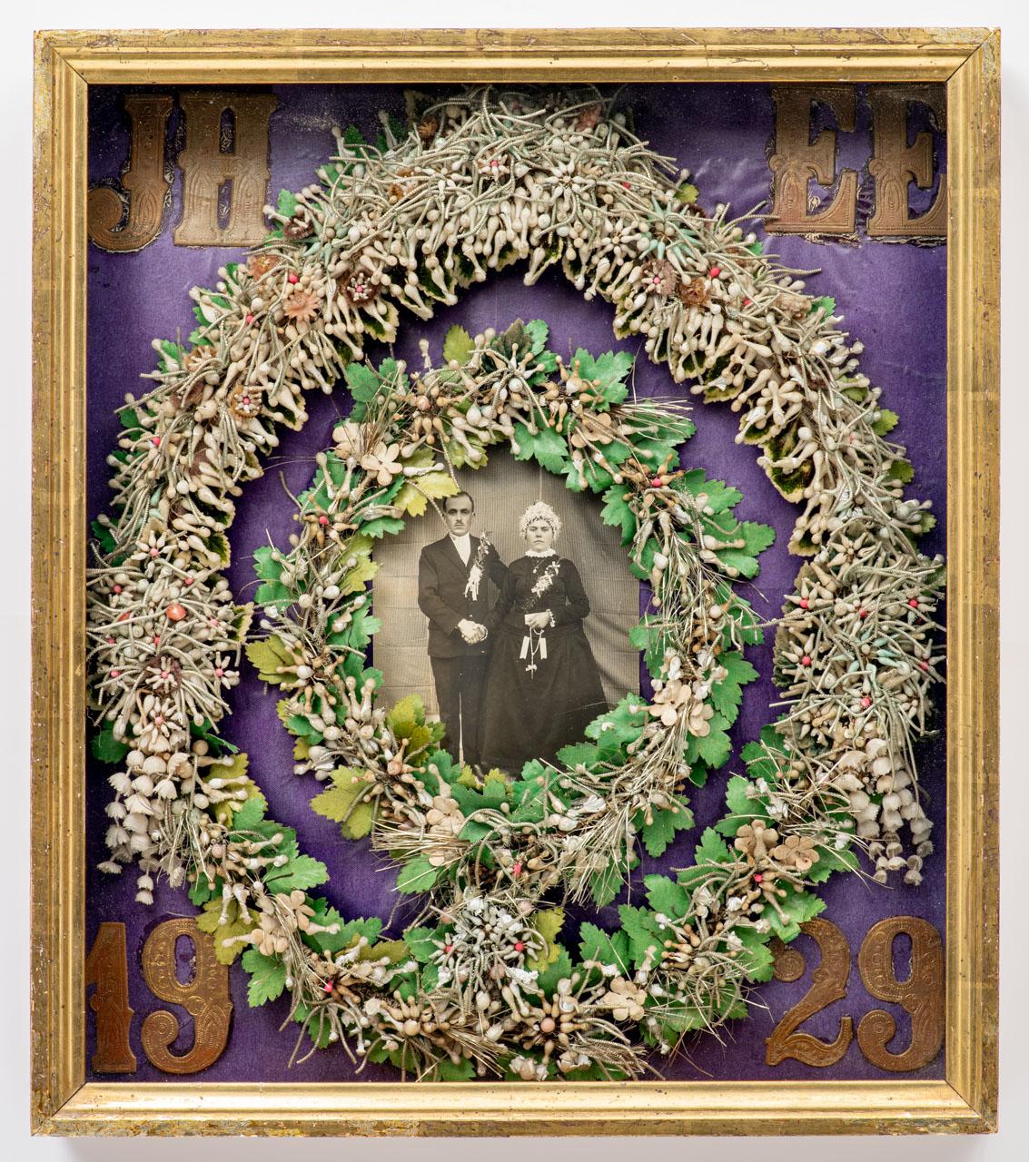 Esküvői emlék – keretezett koszorú
