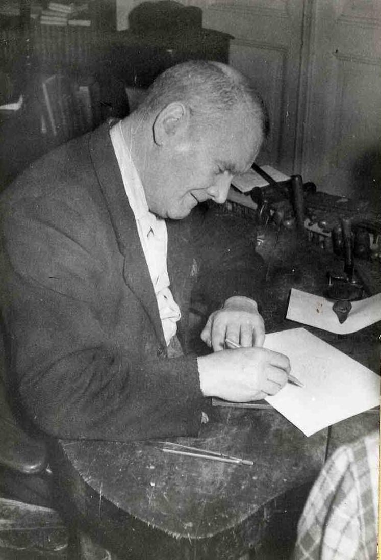 Fettich Nándor időskori portréja.