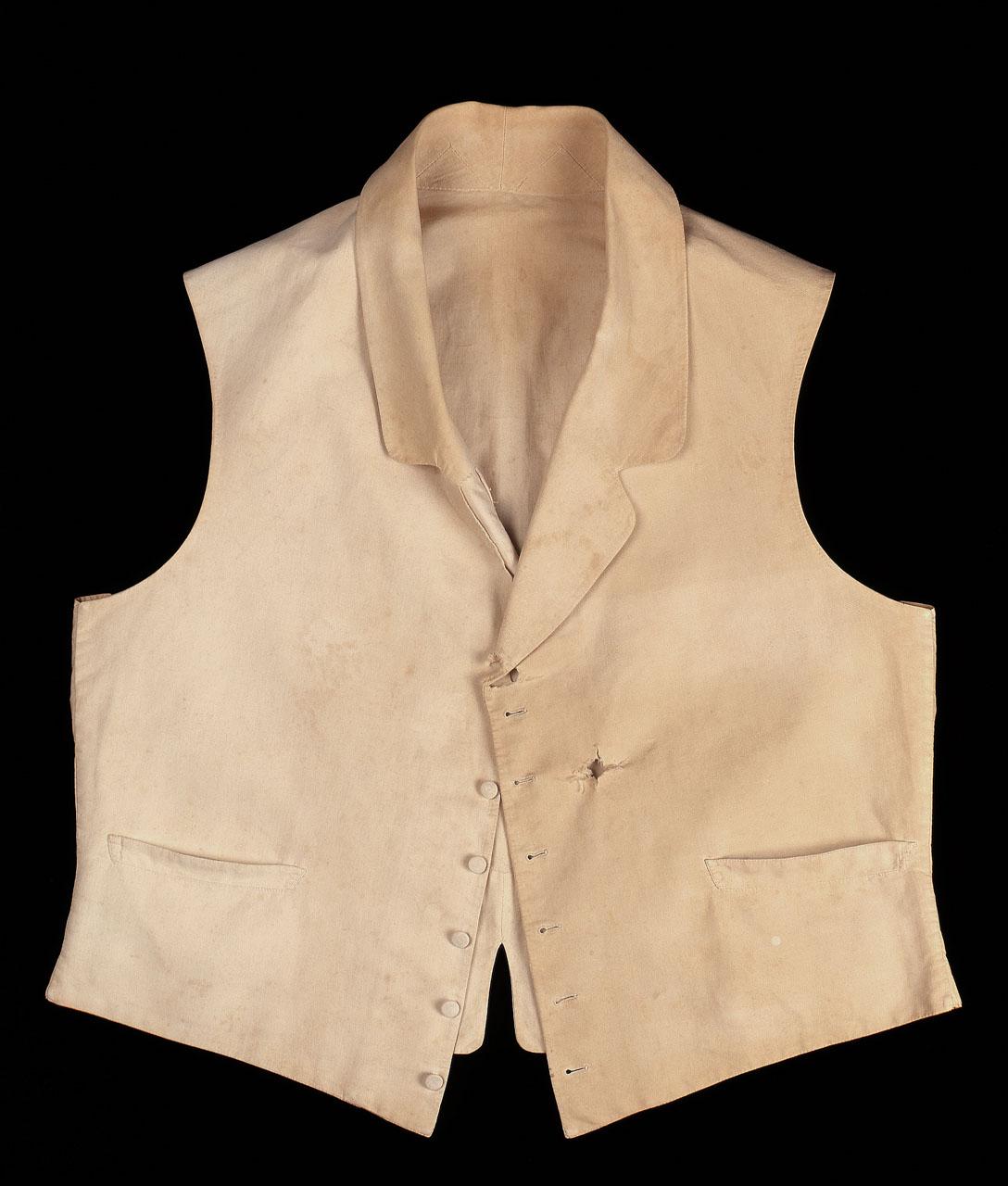 Count Lajos Batthyány's bullet pierced vest.