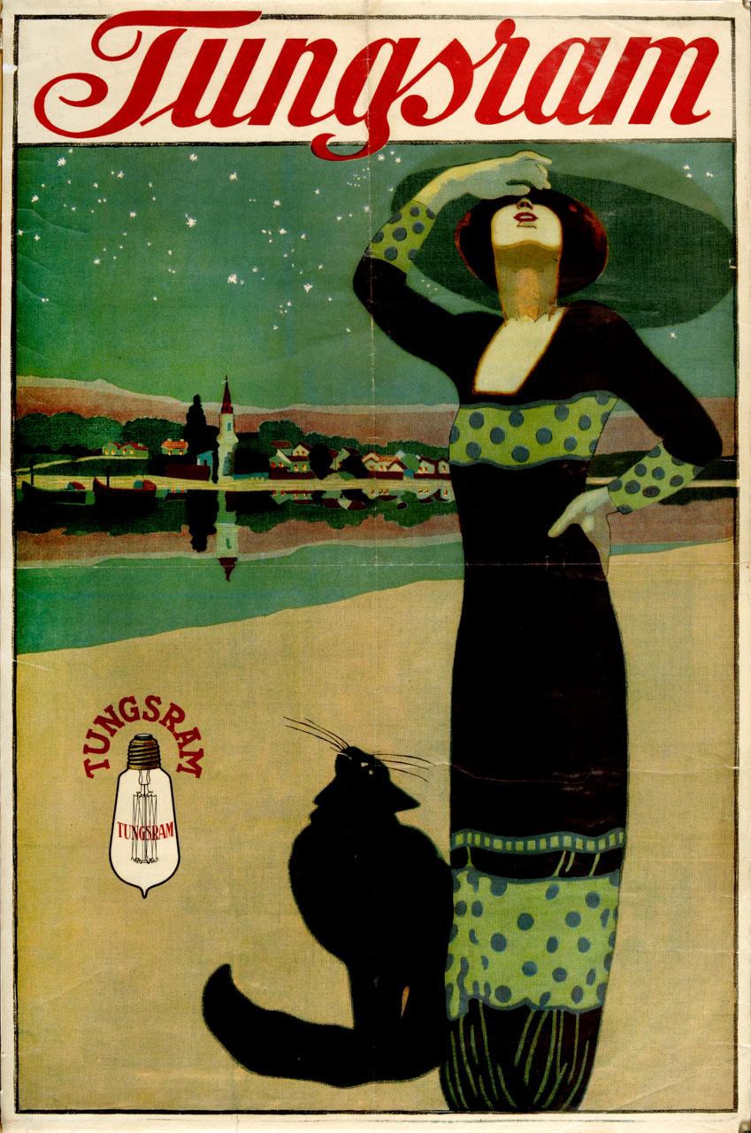 Advertising poster for the Tungsram lamp