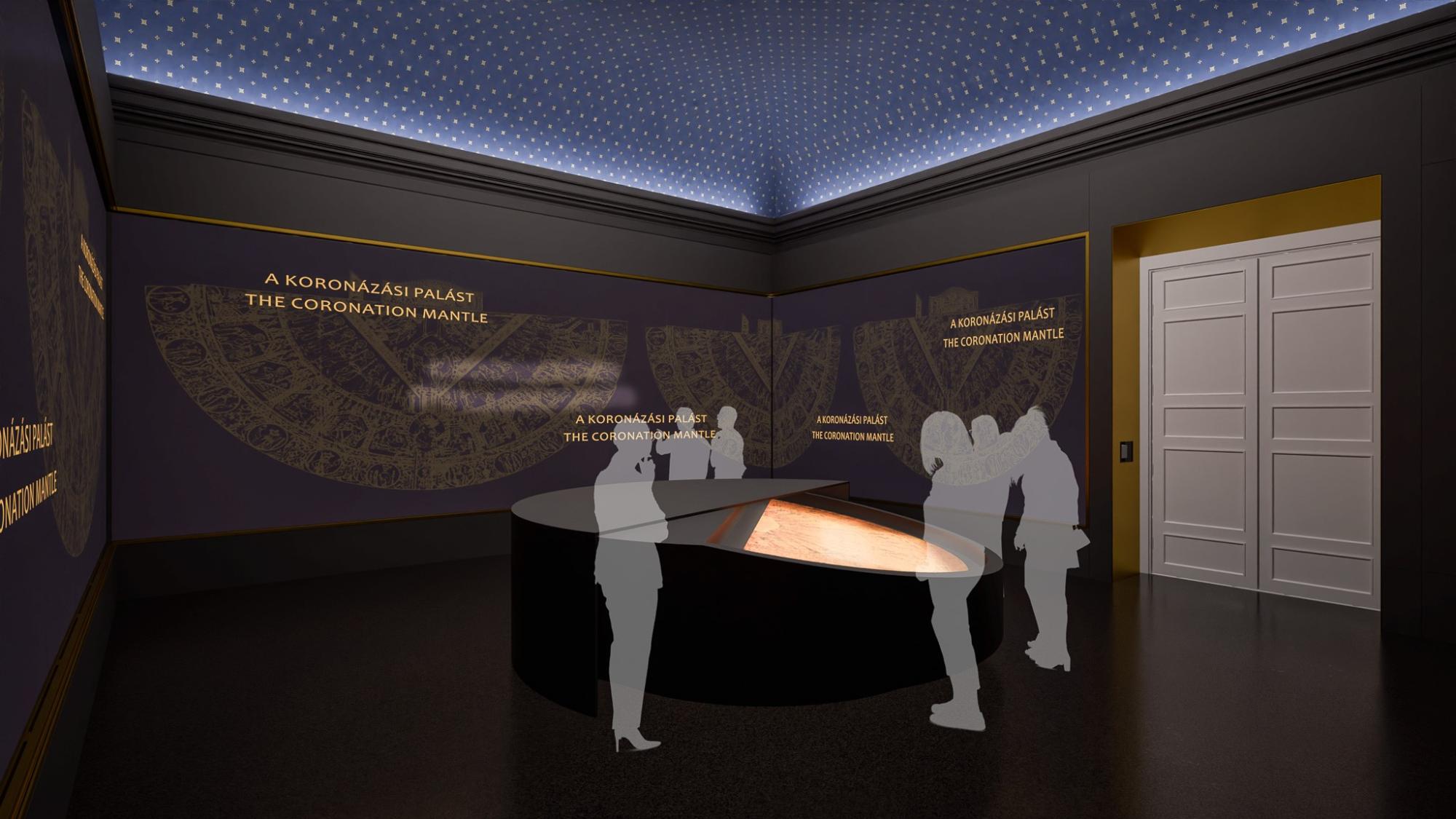 A megújuló koronázási palást terme látványterve  (Narmer Építészeti Stúdió)