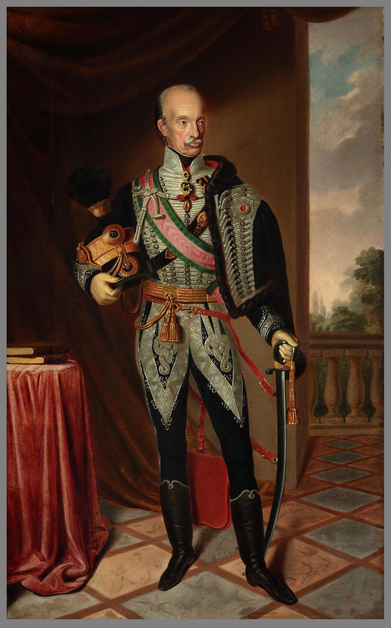 József nádor magyar huszár uniformisban, 1846 (Anton Fiala olajfestménye – MNM Történelmi Képcsarnok)