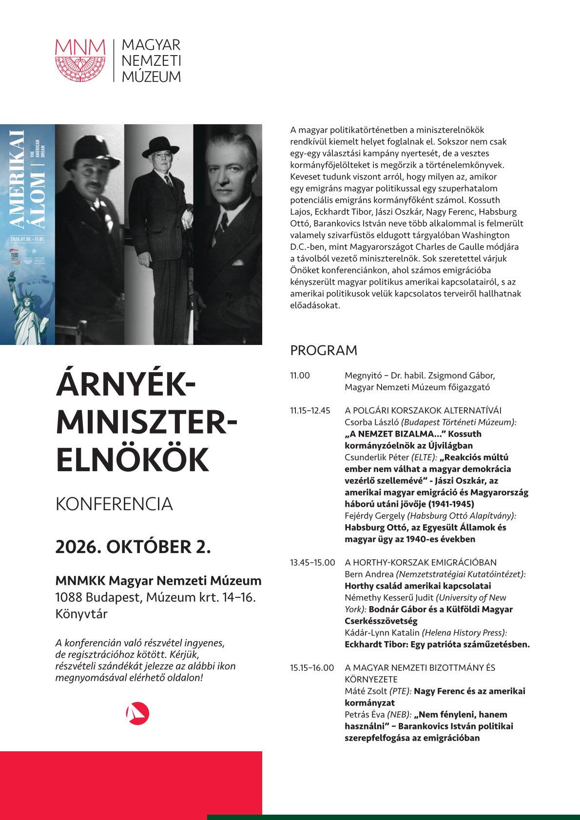 árnyék miniszterelnökök konferencia program