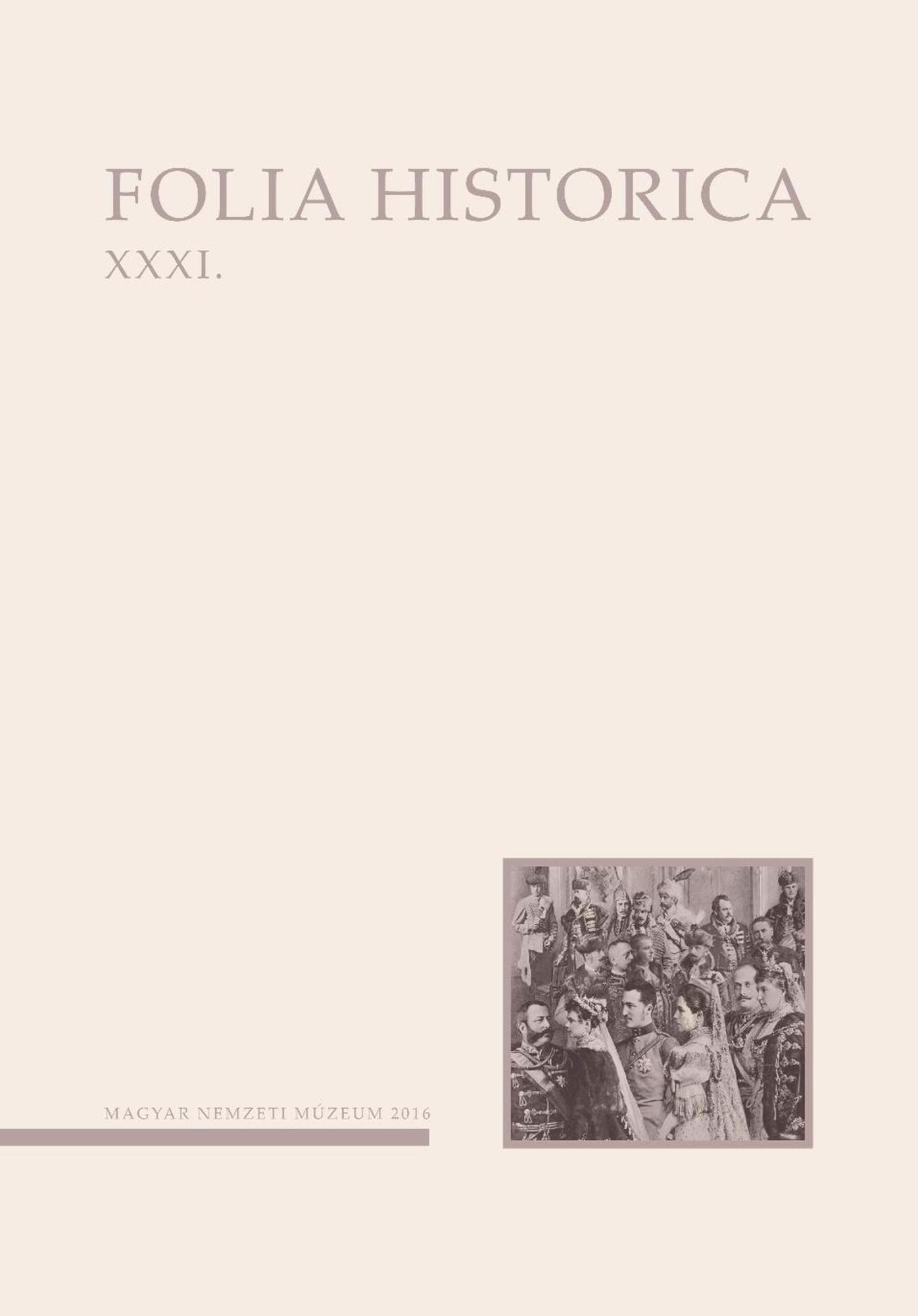 Folia Historica XXXI.