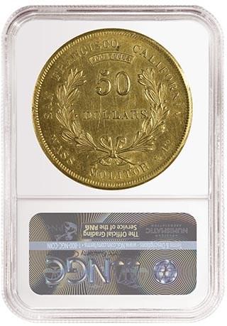 1855-ös 50 dolláros_éremtár_NGC_minősített aranypénz2