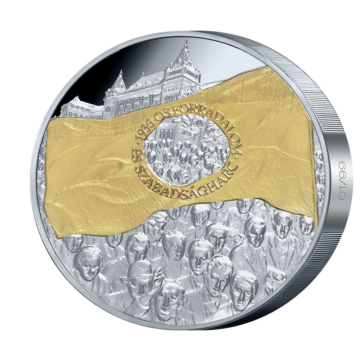 Az 1956-os forradalom és szabadságharc 60. évfordulójára készült különleges érem előlapja