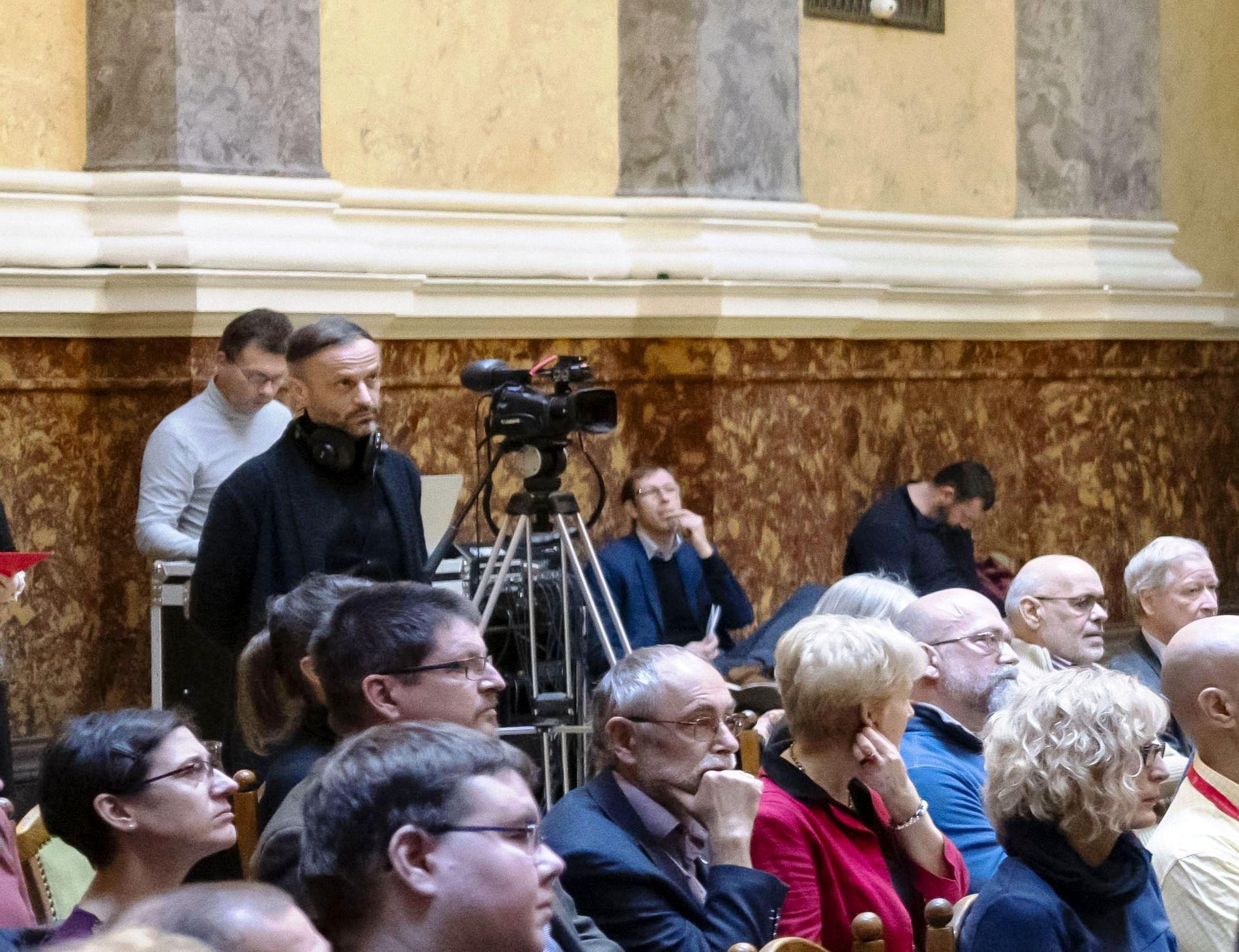 Filmfelvétel készül a Múzeumok Szakmai Napja alkalmából, 2023. november 6.