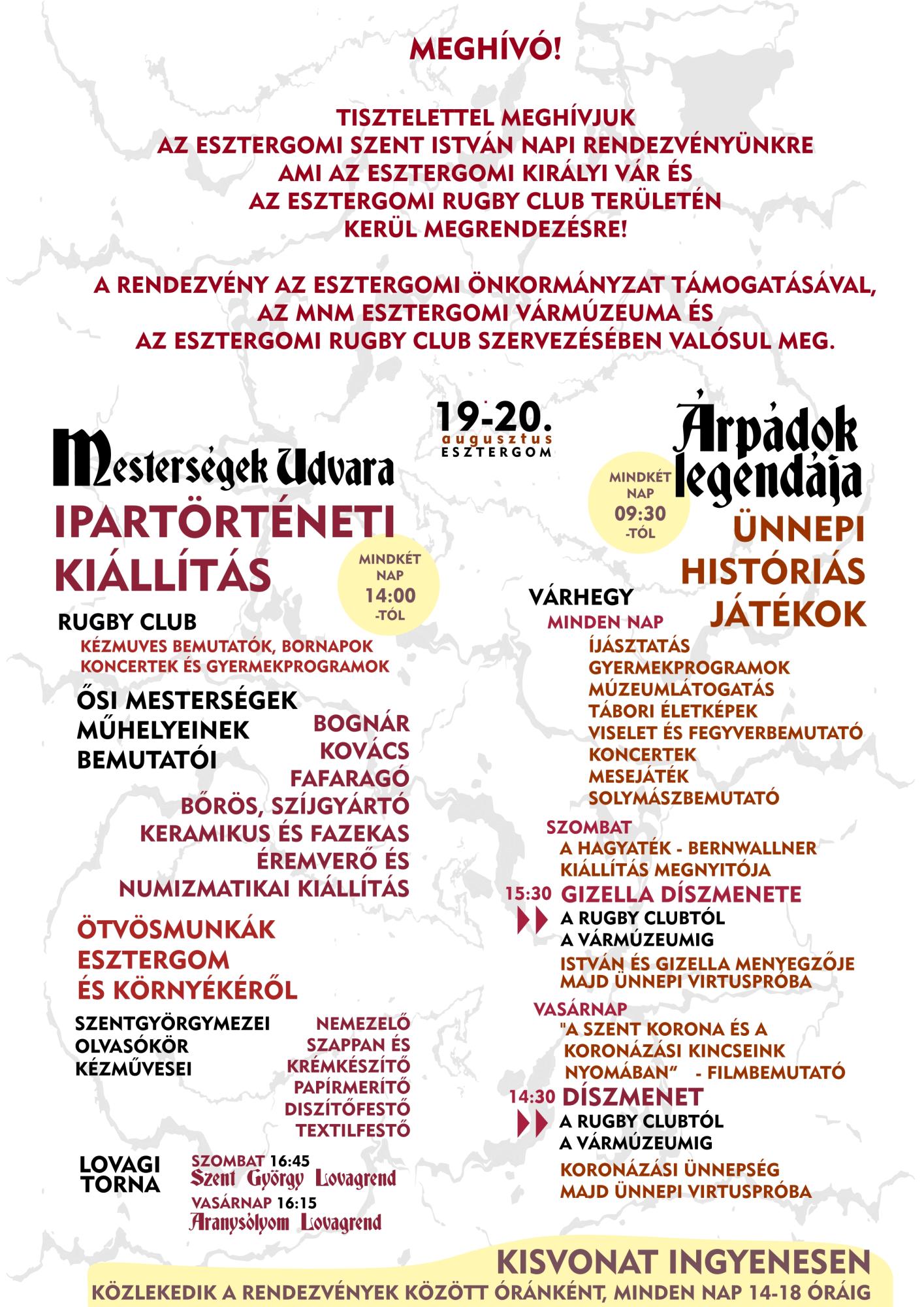 Esztergomi Szent István napi meghívó 2017