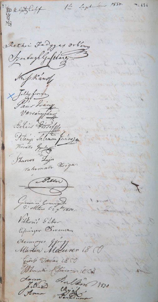 Egy, többségében akadémikusokból álló látogatócsoport 1850-ből