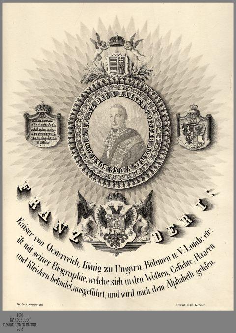 Andreas Ernst (19. század első fele)–Ferdinand von Kirchner (19. század első fele): I. (II.) Ferenc magyar király és osztrák császár portréja