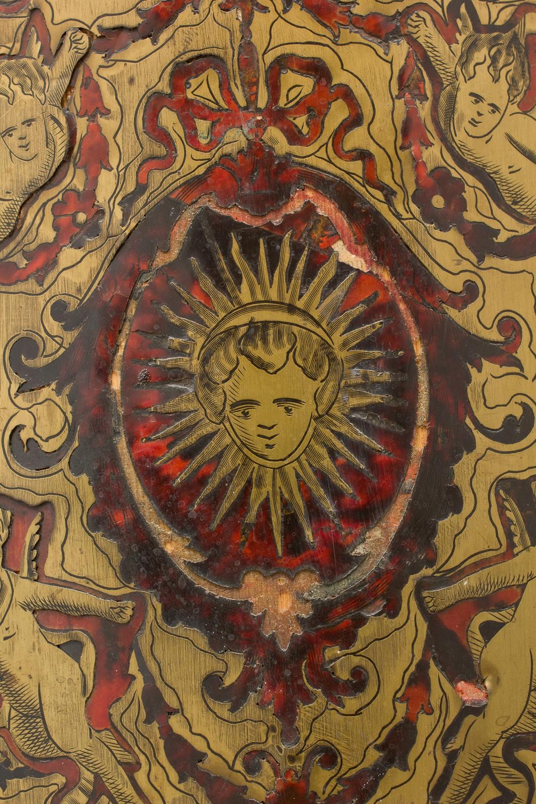 Varga Miklós: Boulle-stílusú, alacsony szalonszekrény, 1850, Franciaország