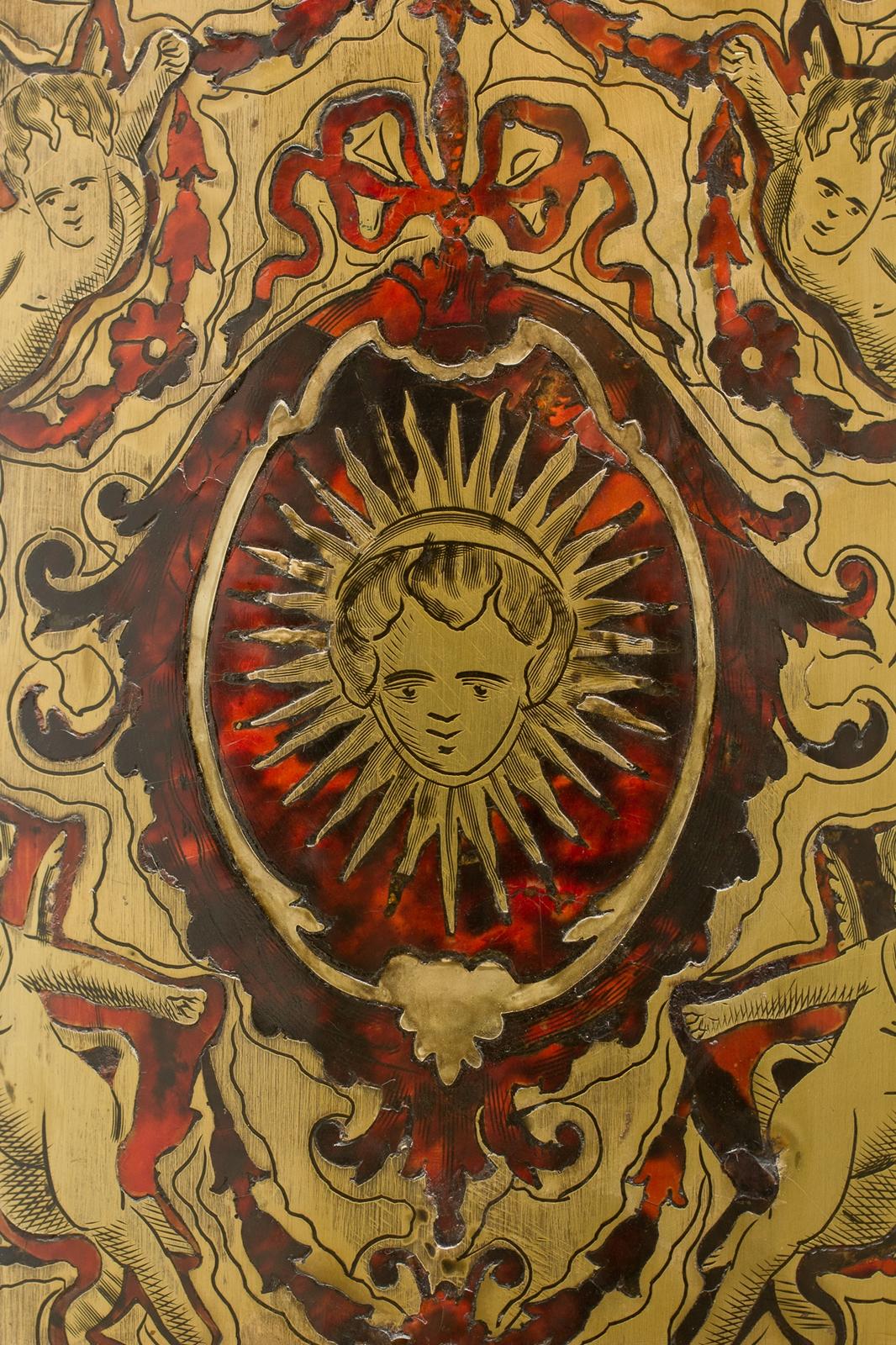 Varga Miklós: Boulle-stílusú, alacsony szalonszekrény, 1850, Franciaország