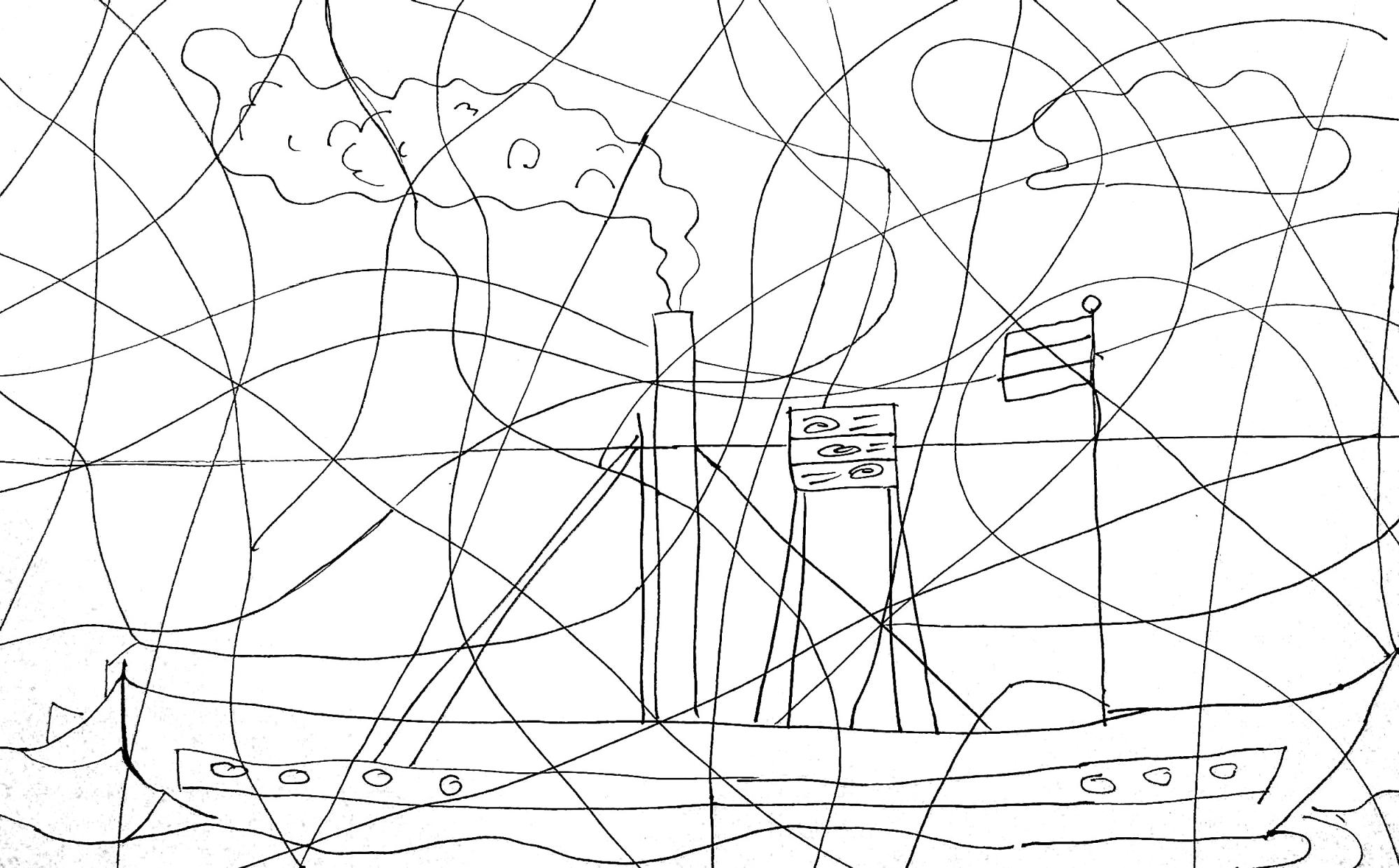 Elszabadult vonalak- Meglátod a rajzot? Színezd ki!