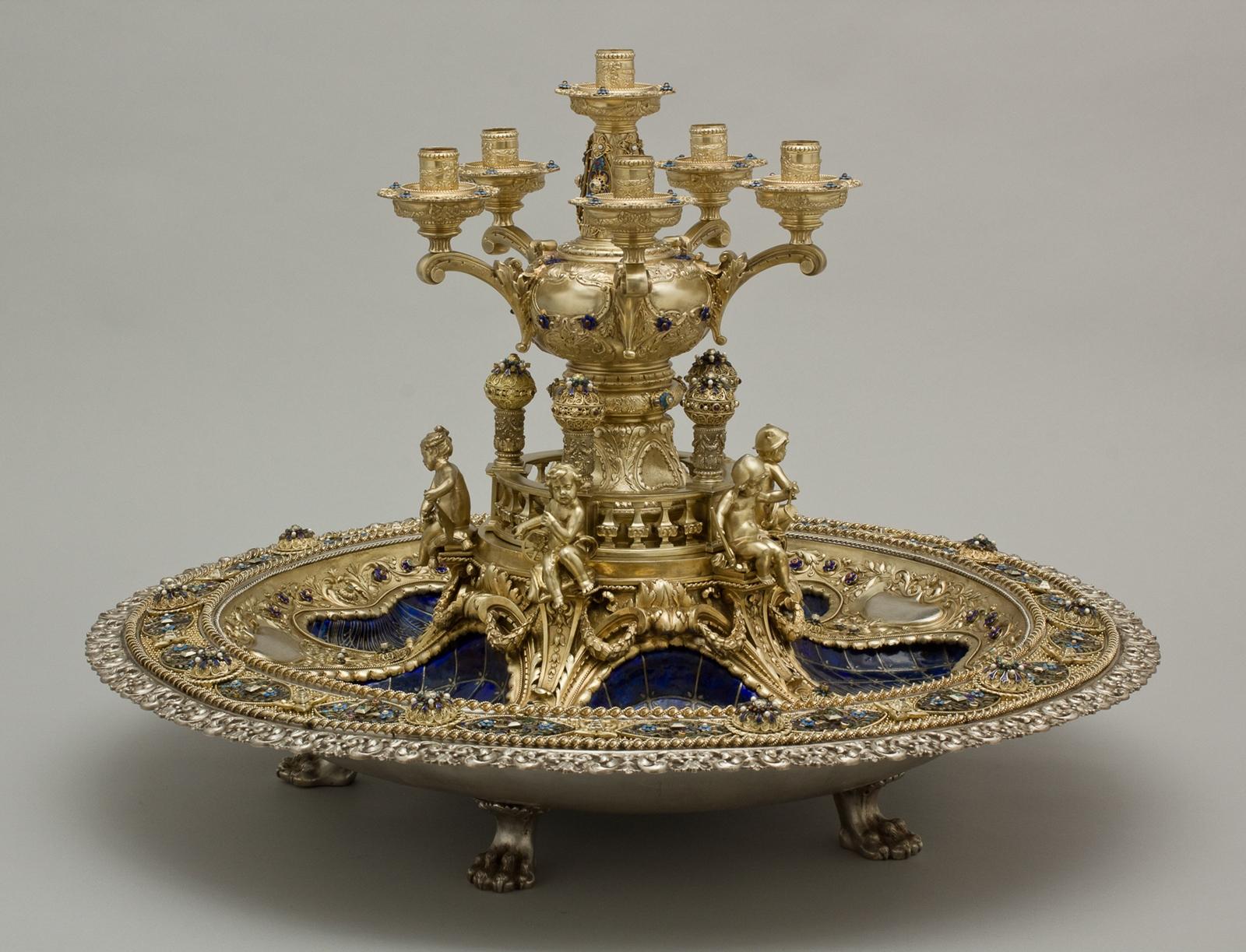 Szilágyi Veronika: Gundel tál, 1907, Budapest, Bachruch Ezüstárugyár - restaurálás után