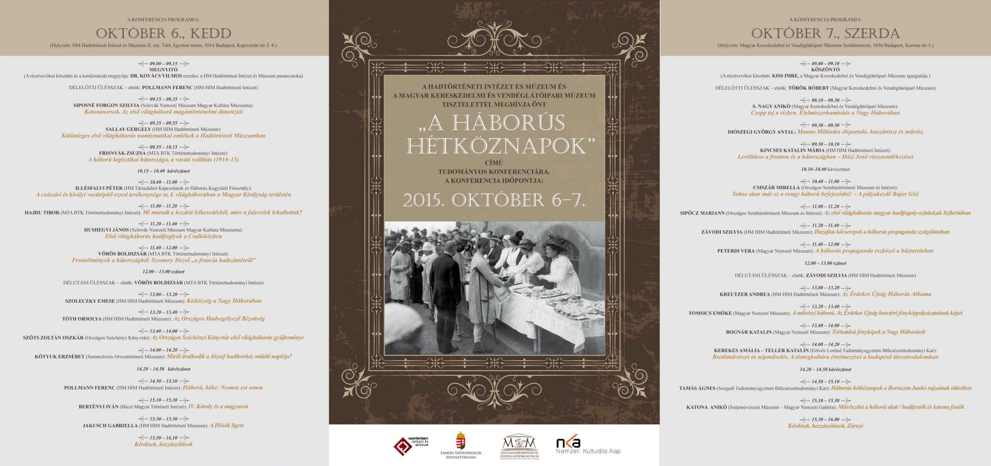 A konferencia programja