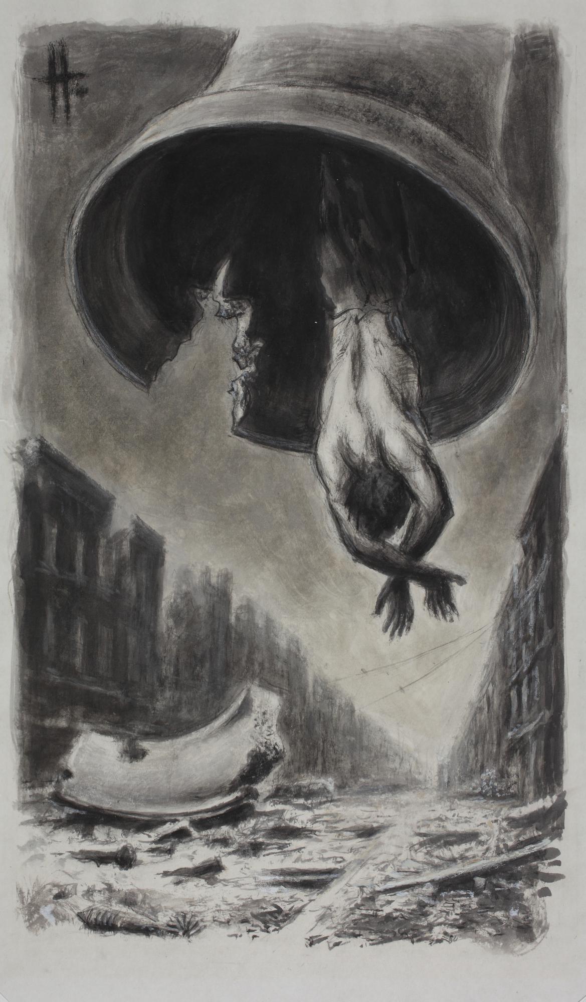 Hofman, Jerzy (Lengyelország): A Magyarország 1956 című grafika rekonstrukciója 1997 Vegyes technika