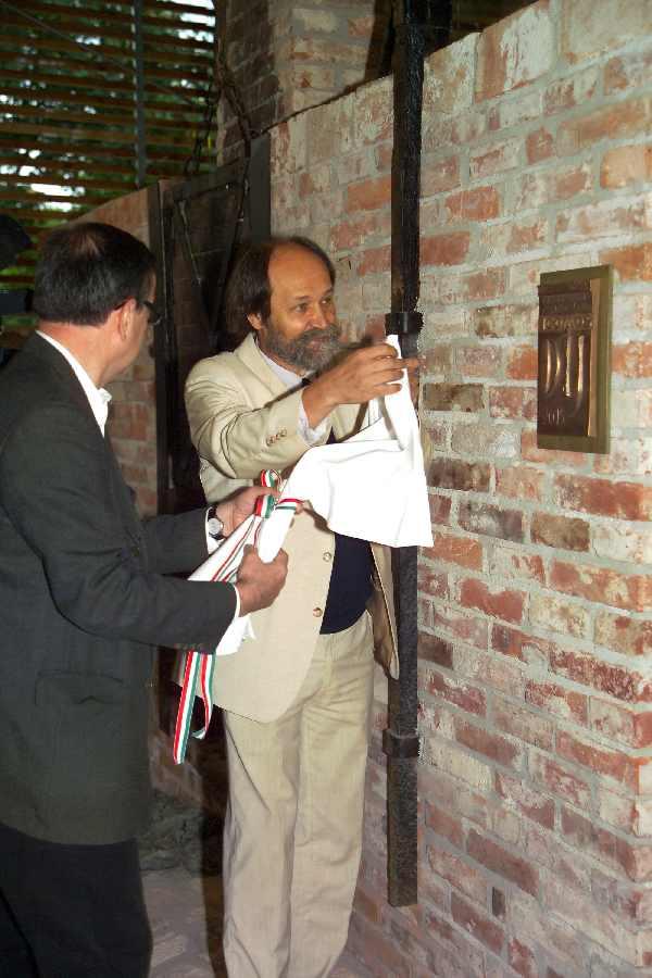 Az Icomos tábla leleplezése