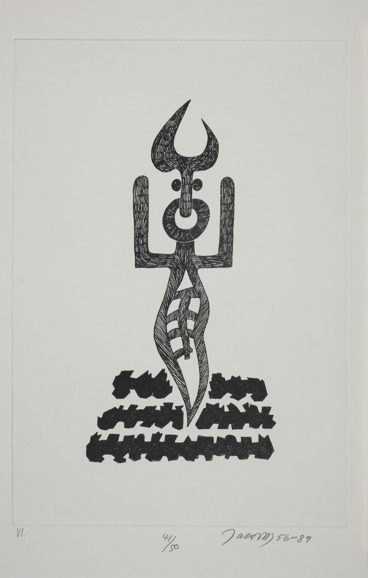 Jakovits József: Forradalmi sorozat VI. (Tankok előtt) 1956-1989 Rézkarc