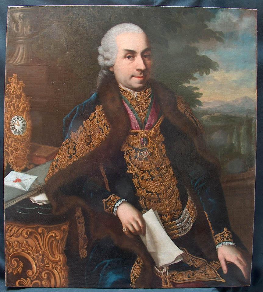 Christoph Hagelgans festette 1758-ban Koller Ferenc képmása 2
