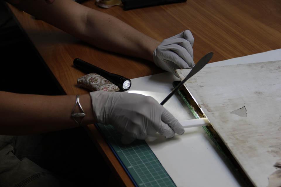 Osztrák katonatiszteket ábrázoló 18 db-os dagerrotípia konzerválása 7