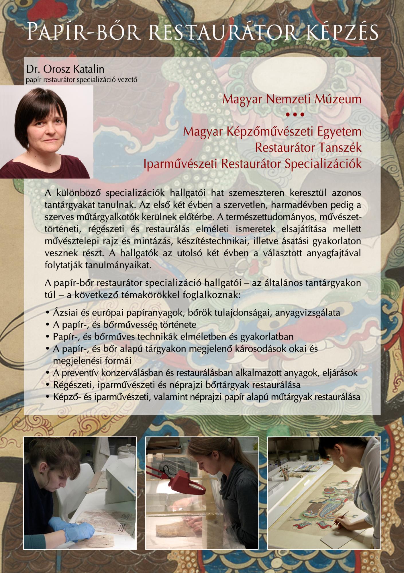 Restaurátorképzés_papír-bőr specializáció