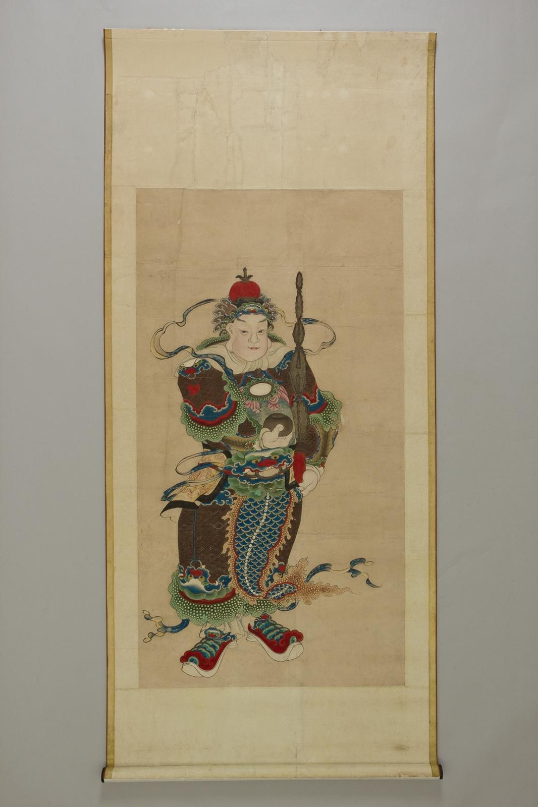 Zelenák Orsolya: Fali tekercskép, 19. század, Kína - restaurálás után