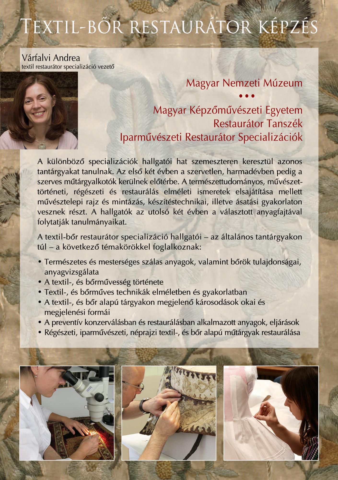 Restaurátorképzés_textil-bőr specializáció