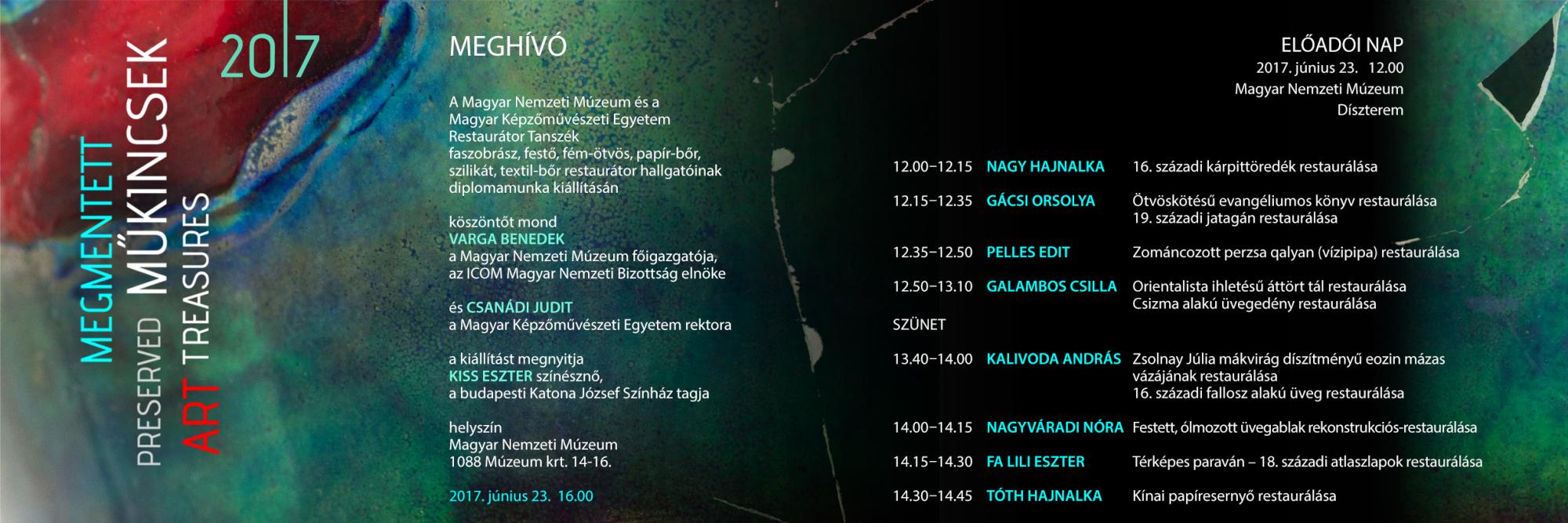 Megmentett műkincsek 2017_meghívó