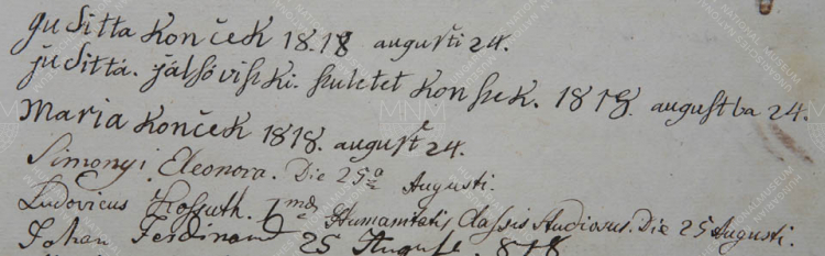 1818. augusztus 24. Kossuth Lajos (1802–1894) ügyvéd, politikus, Magyarország kormányzója diákkori bejegyzése