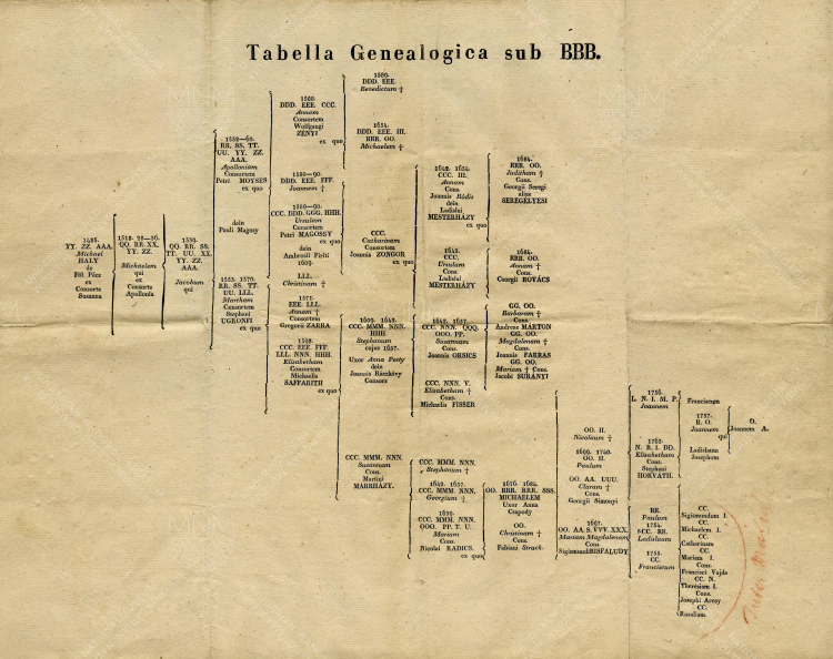 Leszármazási tábla  a  Horvát család tagjaival