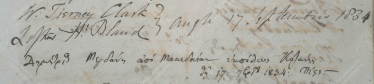 1834. szeptember 17. William Tierney Clark (1783–1852) angol építészmérnök, a budapesti Lánchíd tervezője egy Bland nevű társával Angliából